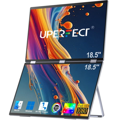 Tragbarer Dual Monitor für Laptop Bildschirm 18,5" 1920x1080 Extender Monitor