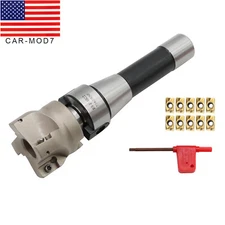 10Pc APMT1604 Carbide Insert Face End Mill Shell Cutter R8 FMB22 Arbor 400R 50MM