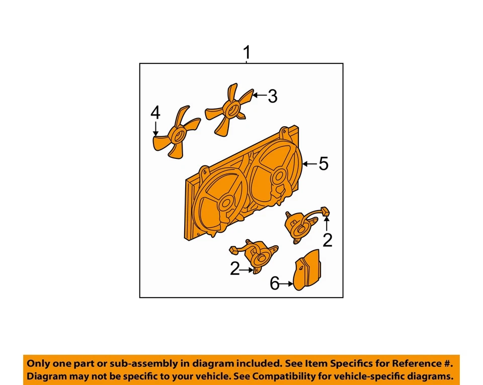 Used Engine Cooling Fan Motor fits: 2005 Nissan Maxima Fan Assembly Grade A - Image 3 of 4