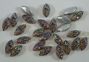 144 pieces Vintage Glass Pink Moonstone Navette 10x 5mm