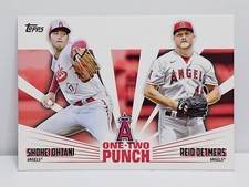 Shohei Ohtani Reid Detmers 2023 Topps Series 1 One-Two Punch Insert #12P-23