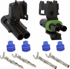 DELPHI WEATHER PACK 2 PIN -  CONDUCTOR CONNECTOR KIT  12 GA WS  -10 SETS