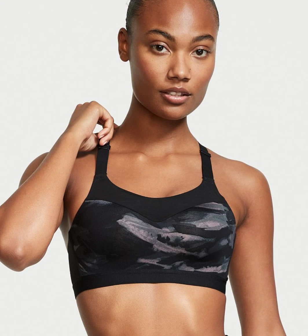 NEW VICTORIA'S SECRET 32B BLACK ON POINT INCREDIBLE MAX HIGH IMPACT SPORTS  BRA