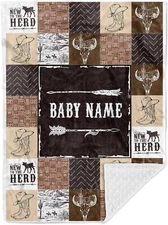 Customized Western Baby Blankets with Double Layer Dotted Backing for Boys