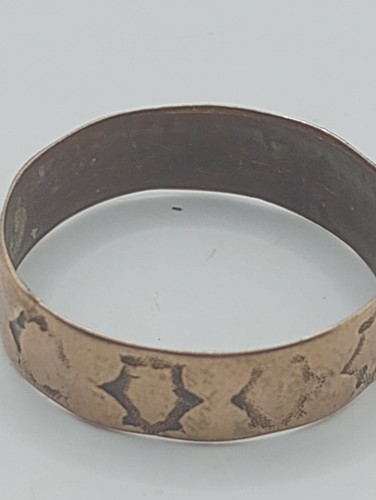 Antique 14k Gold Thin Band Ring Size 8 - Bild 2 von 5