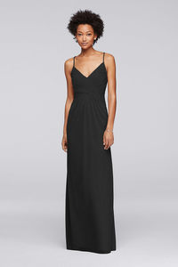 black maxi bridesmaid dress