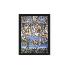 Michelangelo The Last Judgment Framed Canvas Wall Art | Sistine Chapel