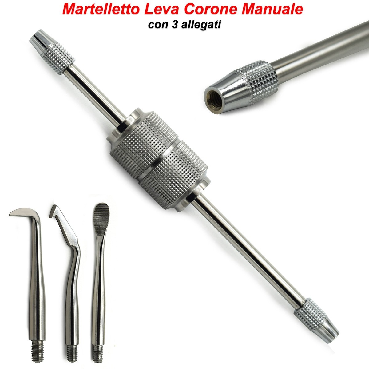 Kit Manuale Per Rimozione Corona Dentale Con 3 Punte - Strumento Restauro Ponti - Inst-Plus - Foto 3