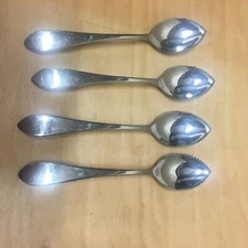 { 4 } Gorham Grapefruit Spoons Flatware 18/8 stainless steel 6-1/4''long