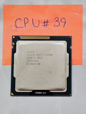 2.7 Ghz 2nd Gen Intel Core i5-2500S Quad-Core Processor SR009 Socket LGA1155 #39