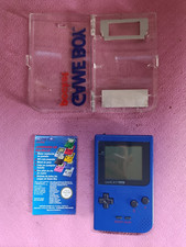 Nintendo Game Boy Pocket Handheld Blue Console System w/ Hard Case