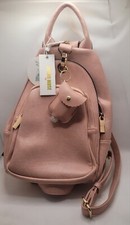 METRO MUSE USA Double Strap Backpack Chick Fashion Vegan Bag Black