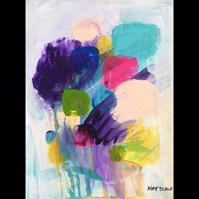 Matt Scalf Abstract ORIGINAL PAINTING 9x12 Modern Contemporary Expressionist