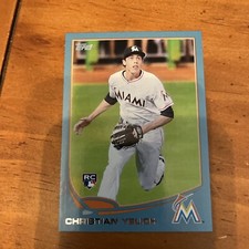 2013 Topps Christian Yelich Rookie Card, Blue #US290