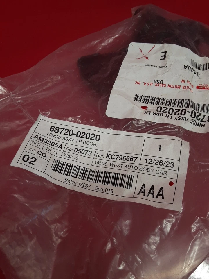 1993 - 2024 Toyota Front Door Hinge Upper Lower SEE FITMENT CHART IN DESCRIPTION - Image 3 of 4