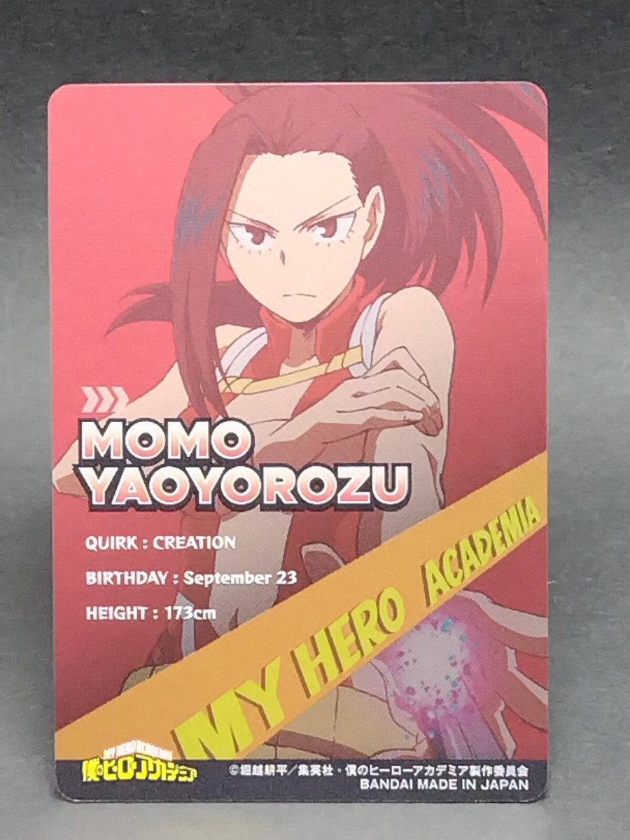 momoカート Momo Yaoyorozu My Hero Academia Heroes Battle Tomy Card BHA