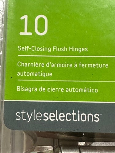 30 Style Selection Flush Self-Closing Cabinet Hinges Satin Nickel 2.75 x 1.86 - Picture 2 of 10