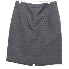 J.Crew Pencil Skirt Polka Dot Career Wear Business Casual Gray Size 6