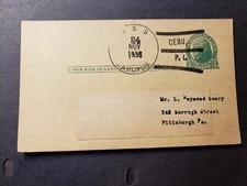 USS CANOPUS AS-9 Naval Cover 1936 CEBU, PHILIPPINES
