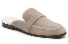 Lucky Brand Suede Faux Fur Lining Slippers Caydim mule Size 6.5M EU 37 Brand New