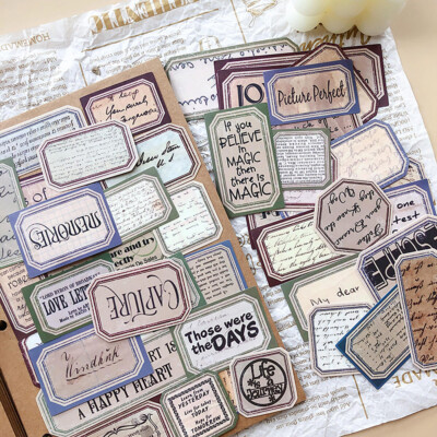 47pcs vintage english label stickers paper scrapbooking junk journal card diy ebay