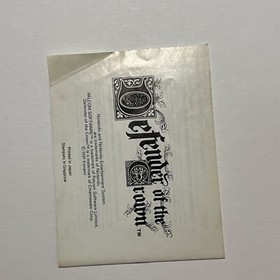 Defender Of The Crown NES Game Nintendo Boxed Instruction Manual Booklet PAL