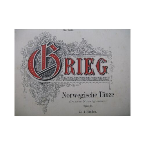 GRIEG Edvard Norwegische Tänze op 35 Piano 4 mains - Photo 1 sur 5