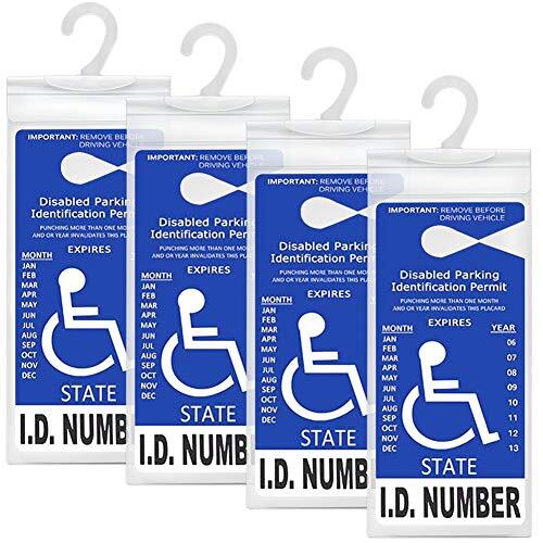 Handicap Parking Placard Holder Cover, Disabled Parking Permit with 4 Pack - Picture 1 of 8