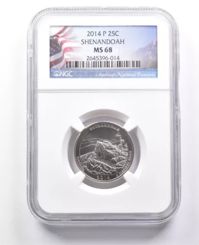 2014-P Washington Quarter Shenandoah MS68 NGC *7705