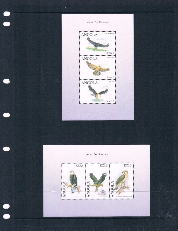 Valor Scott de $18,00 - 2000 Angola Birds 2 s/s Águilas African CV MNH NH UMM Foto 2 de 4