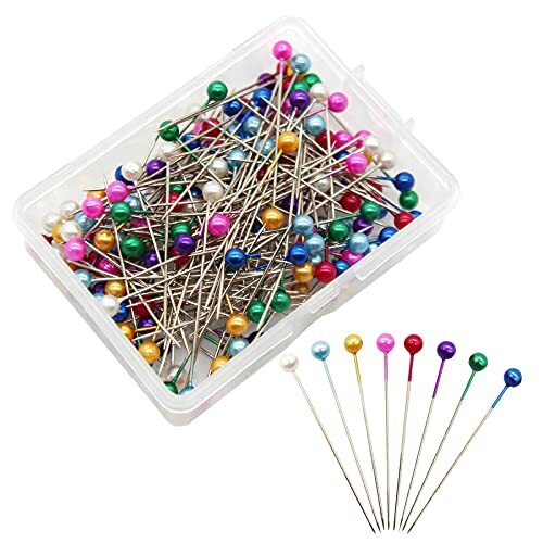 250pcs Sewing Pins With Plastic Pearl Head Pins Straight Quilting Pin 38mm Multi