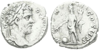 Ancient Rome Septimius Severus 196-197 AD SILVER DENARIUS Fortuna 