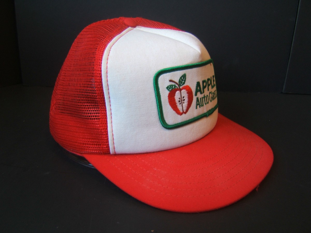 APPLE SNAPBACK HAT アップル cap Retro Apple Hat, Retro Apple Trucker Hat, Retro Apple
