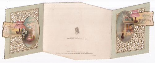 Carte de Noël victorienne Tuck perforée découpée vers 1900 - Photo 3/4