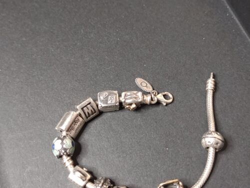 Very Awesome Sterling Silver 7.5 Inch Pandora Charm Bracelet - Picture 16 of 21