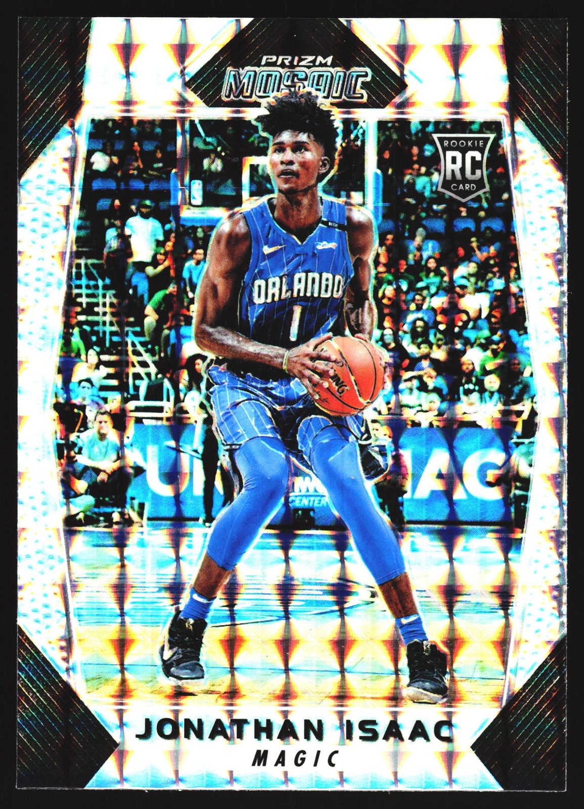 2017-18 Panini Mosiac Silver Prizm JOnathan Isaac RC Orlando Magic