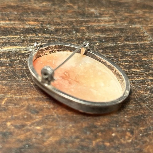 Vintage antike Kamee Brosche 800 Silber Verschluss 6 g Gramm D - Bild 4 von 15