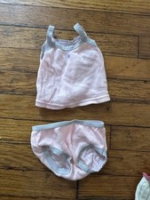 American Girl 18" Doll Cami Tank Top Set Panties Brief Shorts Pink With Trim