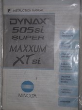 ORIGINAL INSTRUCTION MANUAL FOR MINOLTA MAXXUM XT Si 505 Si 35MM FILM CAMERA