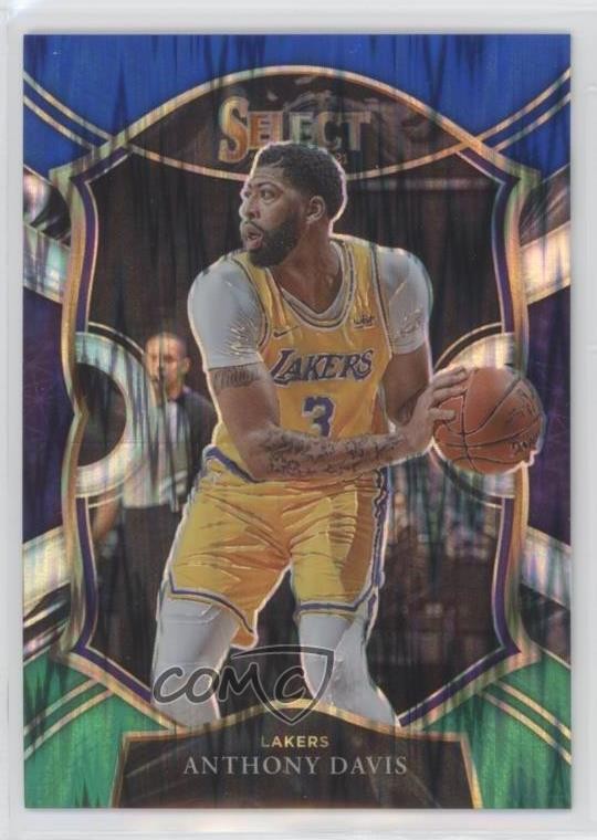 2020 Panini Select Concourse Blue White Green Flash Prizm /49 Anthony Davis hs9