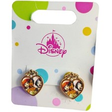 Disney Princess Heart Earrings Ariel Tiana Snow White NIP