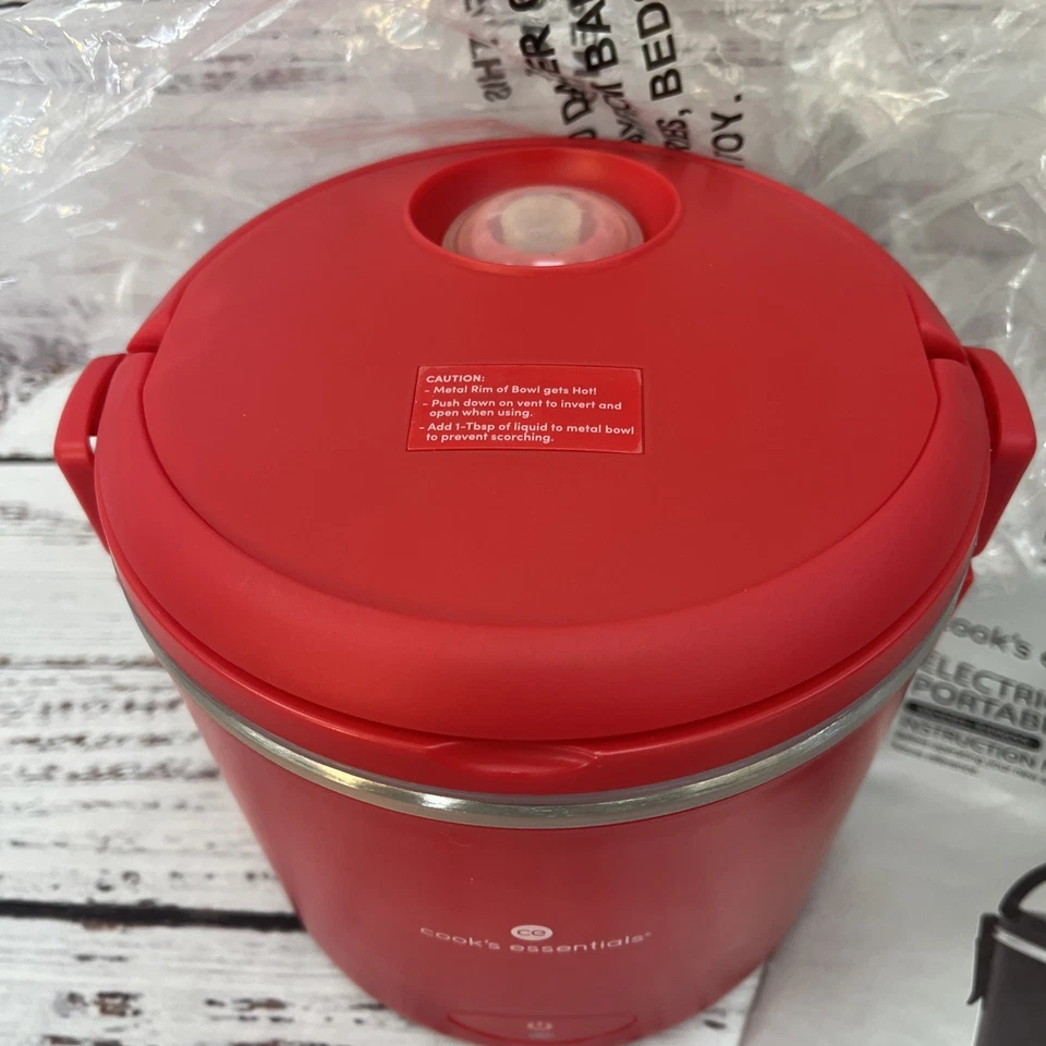 Cook's Essentials 1 Qt. Electric Portable Slow Cooker / Warmer RED 40W K49655 - Image 3 of 4