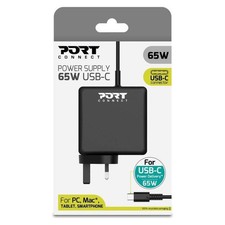 Image of USB-C 65W Laptop Charger Port Connect UK Power Supply Fast Charging Type-C
