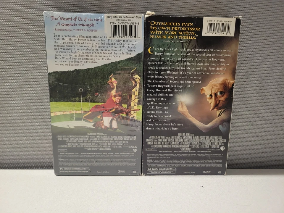 Harry Potter VHS Lot Chamber of Secrets & The Sorcerer’s Stone Year 1 & 2 - Image 4 of 4