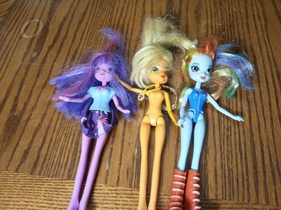 Rainbow Equestria Girl Dolls My Little Pony Hasbros Lot 9'' Doll