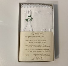 Vintage 1960 Eyelet Baby s First New Testament Christening Baptism Gift Bible