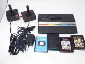 Atari 2600 Jr Junior Console Bundle w/ Controllers + 4 Games - Tested