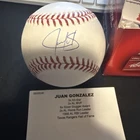 JUAN GONZALEZ SIGNED AUTO MLB BASEBALL TEXAS RANGERS Tri-Star Sweet Spot