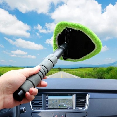 Windshield Cleaning Tool Kit Car Window Glass Wiper Cleaner Brush Pad Extendable