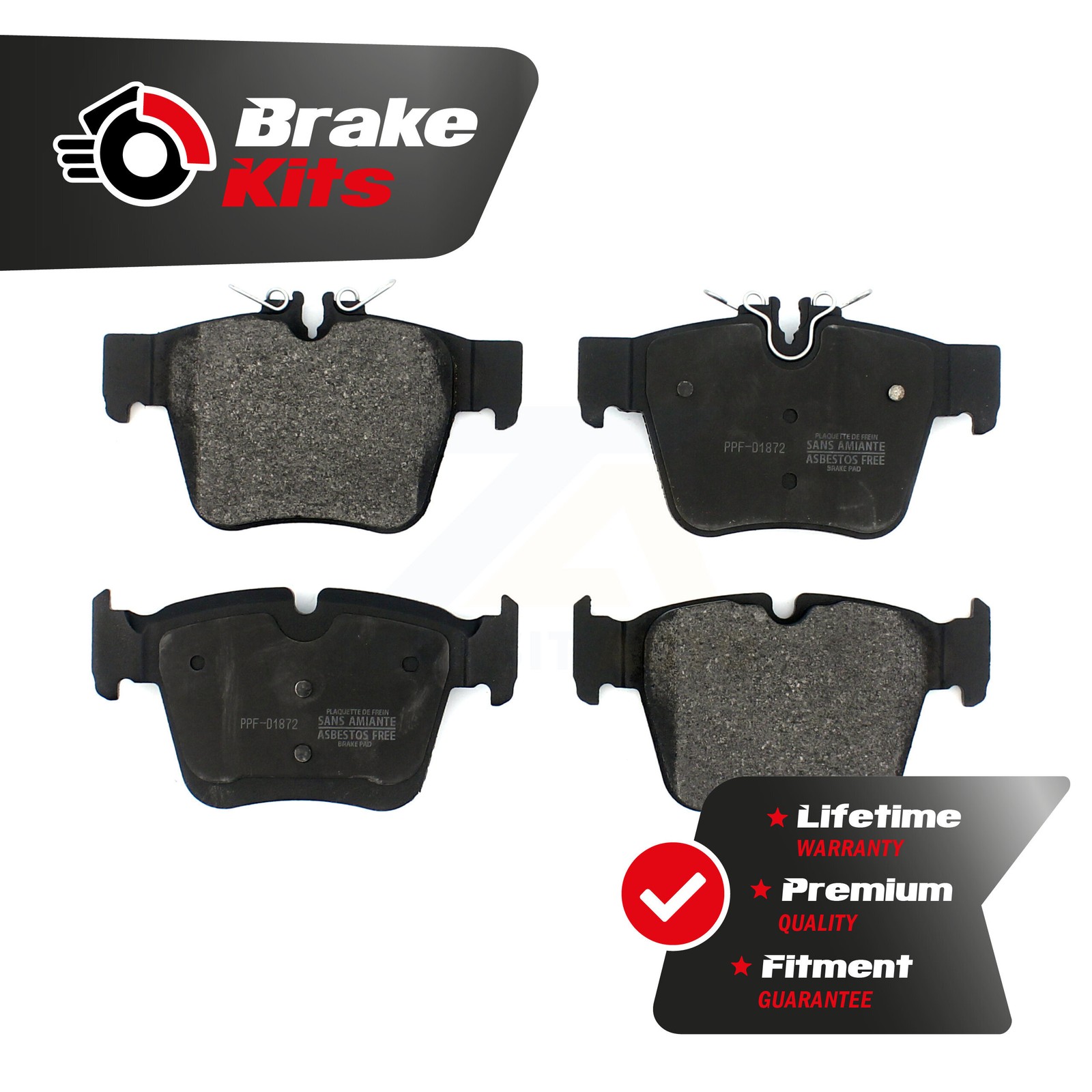 Rear Semi-Metallic Brake Pads Set For 2016-2022 Mercedes-Benz GLC300